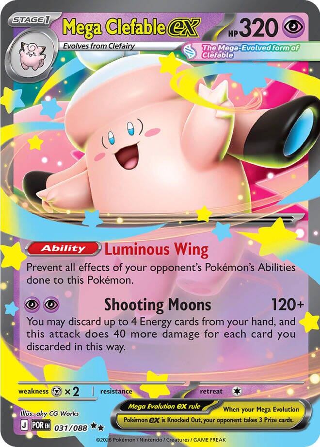 Mega Clefable ex (031/088) [Mega Evolution: Perfect Order] Pokemon Single Pokémon  | Multizone: Comics And Games