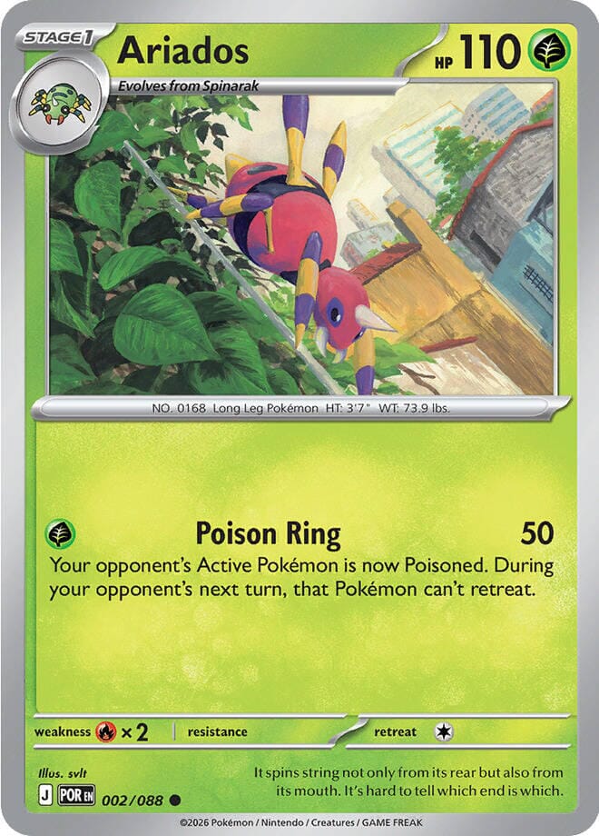 Ariados (002/088) [Mega Evolution: Perfect Order] Pokemon Single Pokémon  | Multizone: Comics And Games