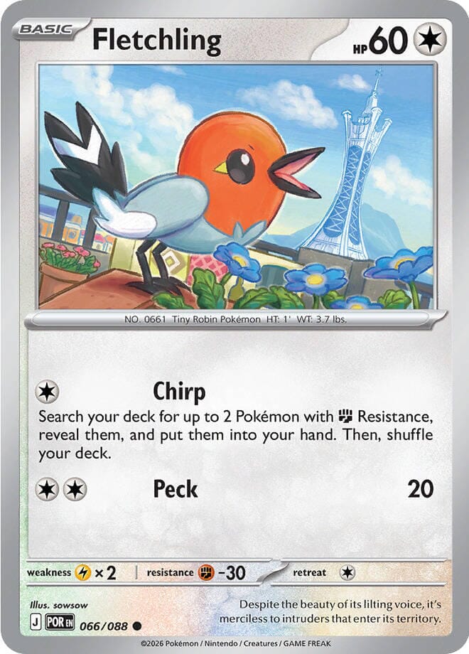 Fletchling (066/088) [Mega Evolution: Perfect Order] Pokemon Single Pokémon  | Multizone: Comics And Games