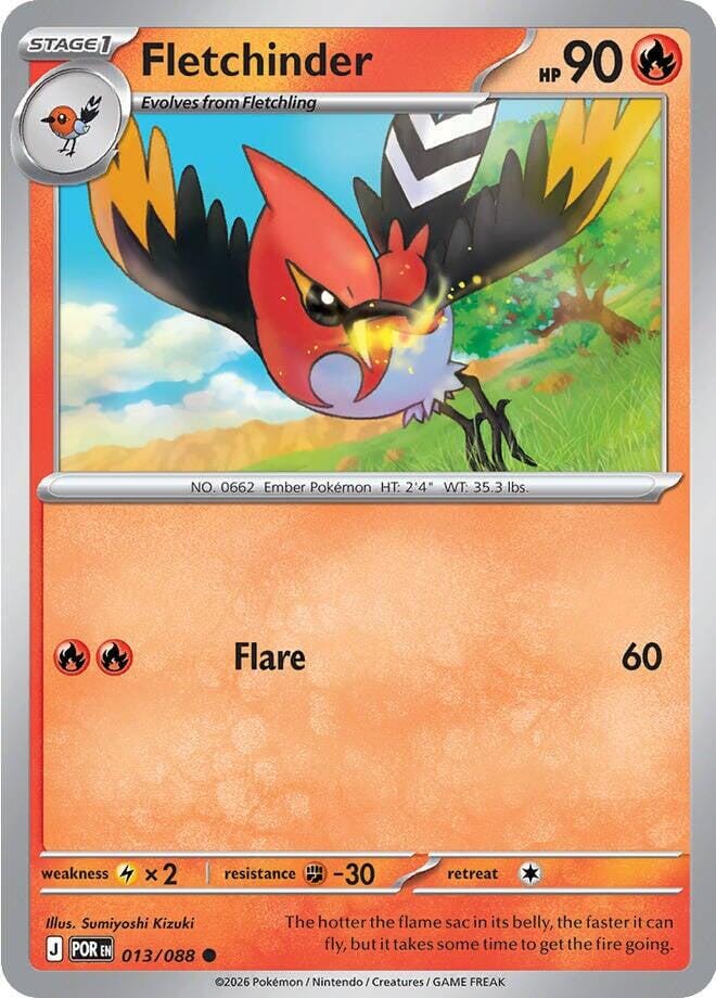 Fletchinder (013/088) [Mega Evolution: Perfect Order] Pokemon Single Pokémon  | Multizone: Comics And Games