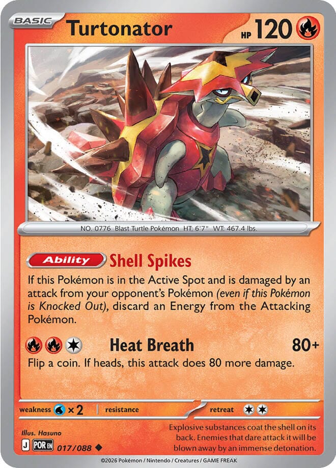 Turtonator (017/088) [Mega Evolution: Perfect Order] Pokemon Single Pokémon  | Multizone: Comics And Games