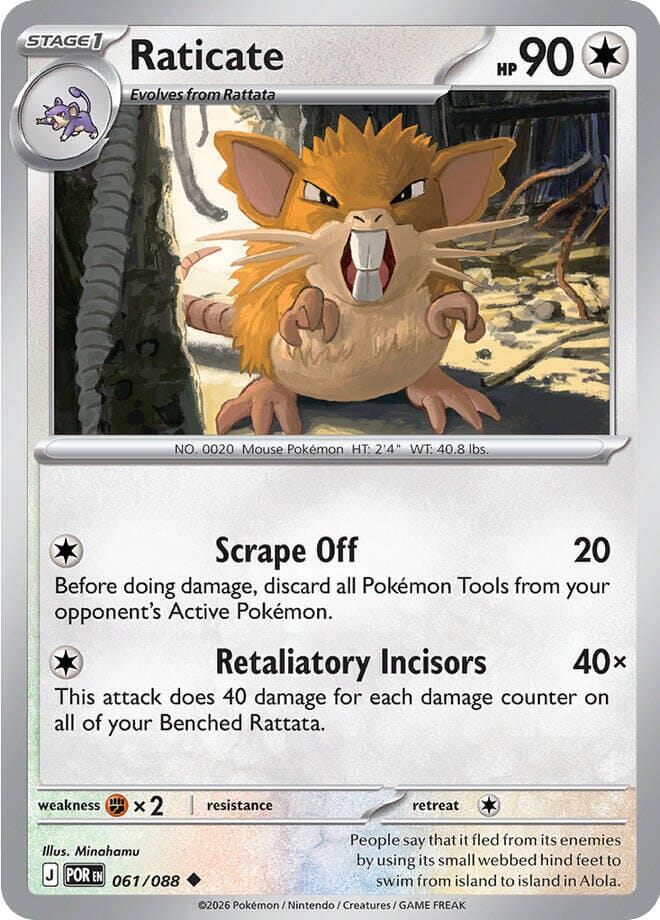 Raticate (061/088) [Mega Evolution: Perfect Order] Pokemon Single Pokémon  | Multizone: Comics And Games