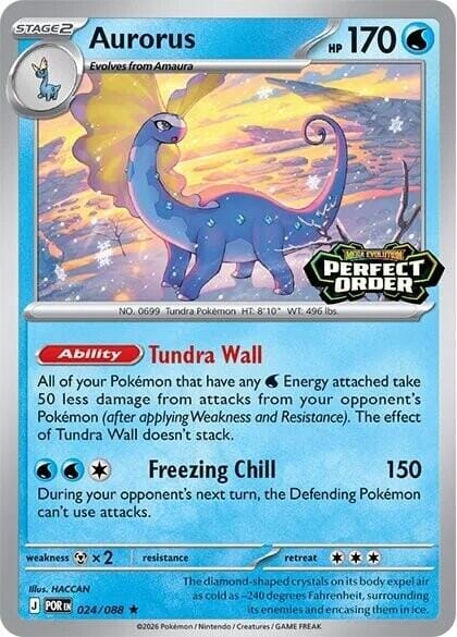 Aurorus (024/088) (Perfect Order Stamped) [Miscellaneous Cards] Pokemon Single Pokémon  | Multizone: Comics And Games