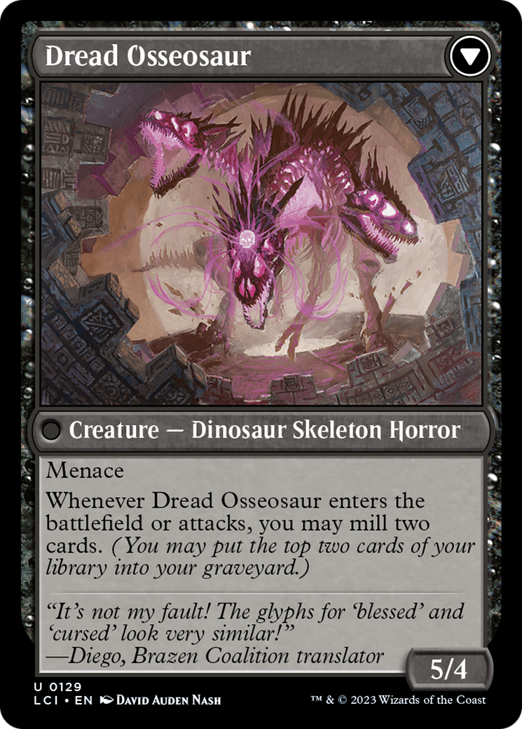 Visage of Dread // Dread Osseosaur [The Lost Caverns of Ixalan] | Multizone: Comics And Games