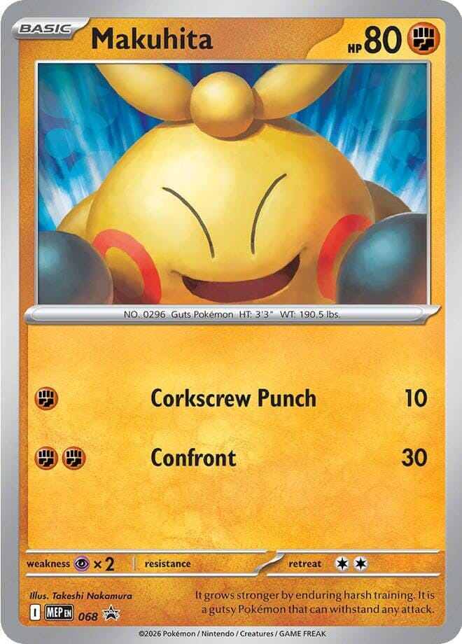 Makuhita (068) (Cosmos Holo) [Mega Evolution Promo] Pokemon Single Pokémon  | Multizone: Comics And Games