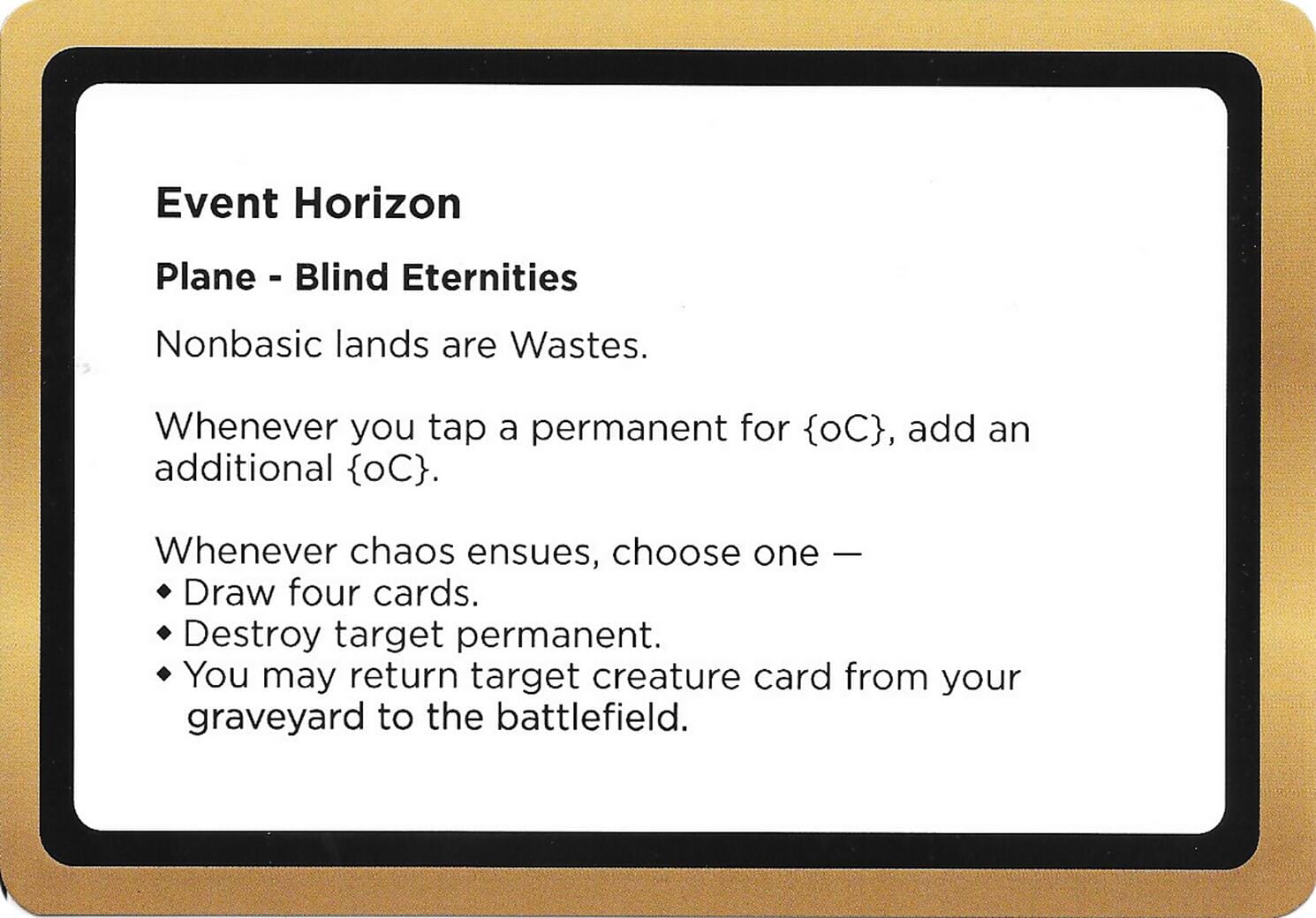 Event Horizon (Black Lotus Unknown Planechase) [Oversize Cards] MTG Single Magic: The Gathering  | Multizone: Comics And Games