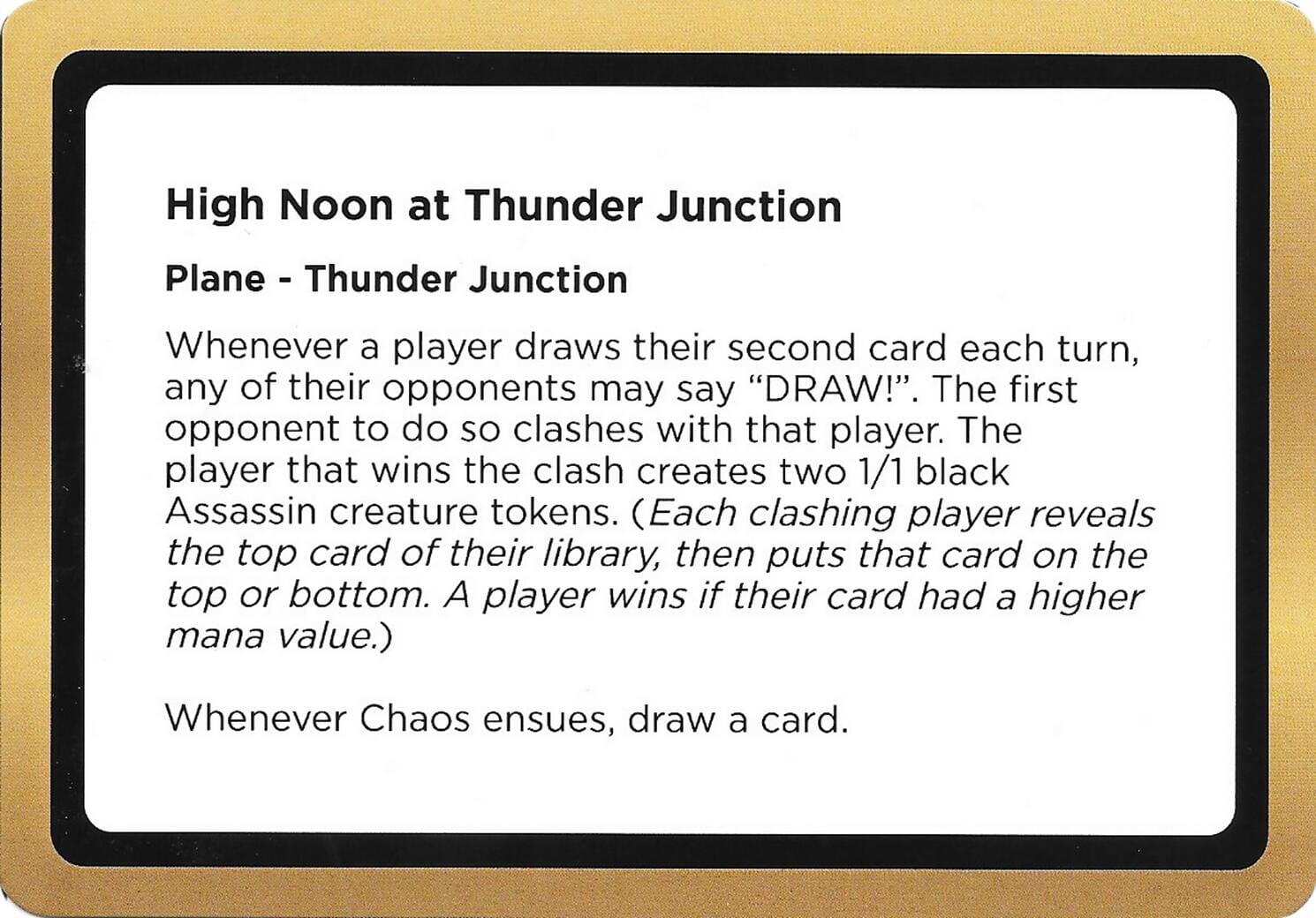High Noon at Thunder Junction (Black Lotus Unknown Planechase) [Oversize Cards] MTG Single Magic: The Gathering  | Multizone: Comics And Games