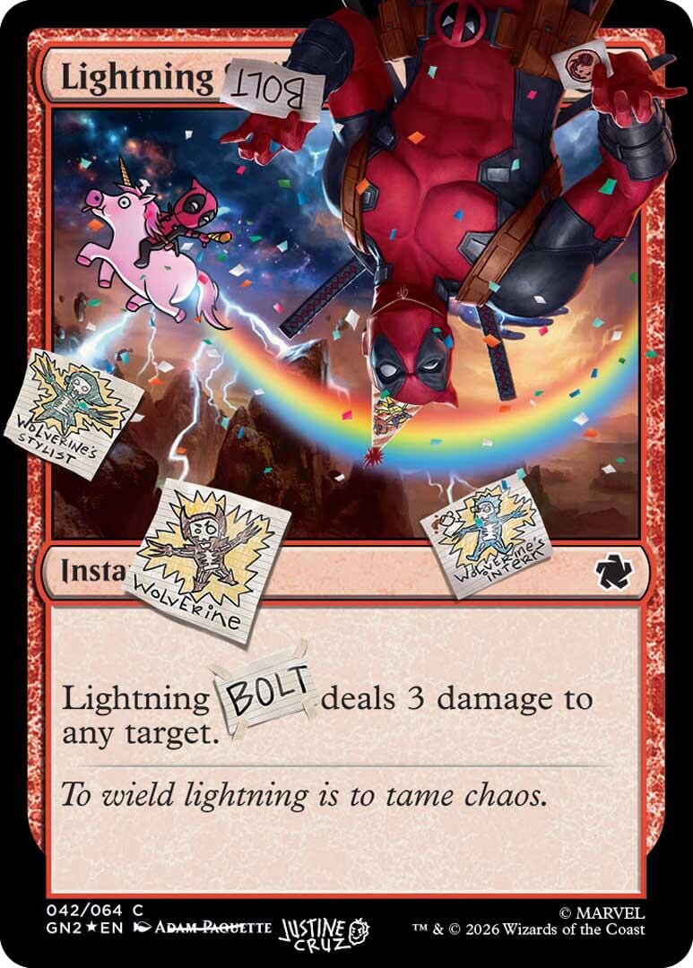 Lightning Bolt (042) (Pool Party Foil) [Secret Lair Drop Series] MTG Single Magic: The Gathering  | Multizone: Comics And Games