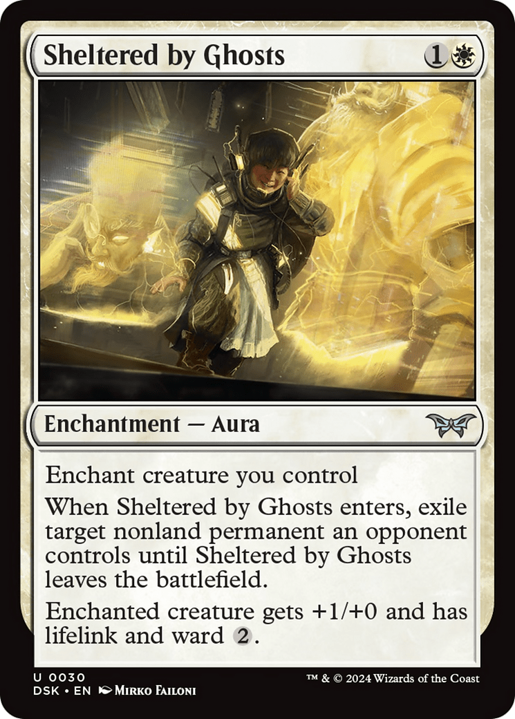 Sheltered by Ghosts [Duskmourn: House of Horror] MTG Single Magic: The Gathering  | Multizone: Comics And Games