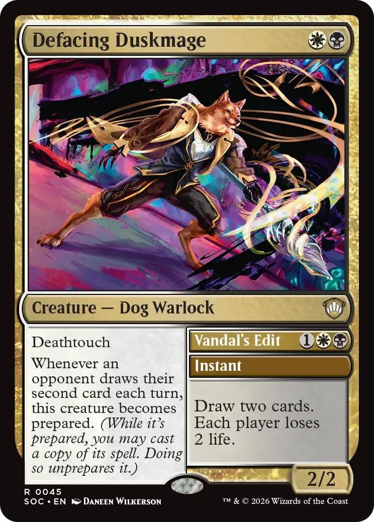 Defacing Duskmage [Secrets of Strixhaven Commander] MTG Single Magic: The Gathering  | Multizone: Comics And Games