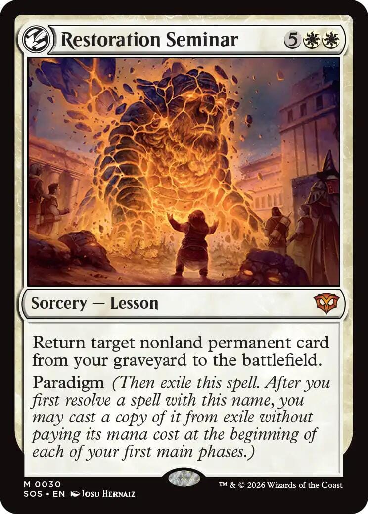 Restoration Seminar [Secrets of Strixhaven] MTG Single Magic: The Gathering  | Multizone: Comics And Games