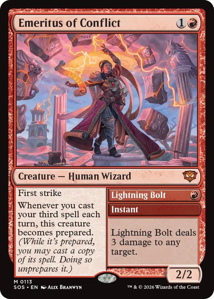 Emeritus of Conflict [Secrets of Strixhaven] MTG Single Magic: The Gathering  | Multizone: Comics And Games