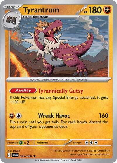 Tyrantrum (045/088) (Deck Exclusive) [Mega Evolution: Perfect Order] Pokemon Single Pokémon  | Multizone: Comics And Games