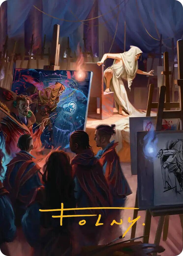 Archaeomancer Art Card (Gold-Stamped Signature) [Secrets of Strixhaven Art Series] MTG Single Magic: The Gathering  | Multizone: Comics And Games