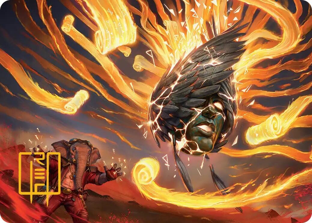 Flashback Art Card (Gold-Stamped Signature) [Secrets of Strixhaven Art Series] MTG Single Magic: The Gathering  | Multizone: Comics And Games