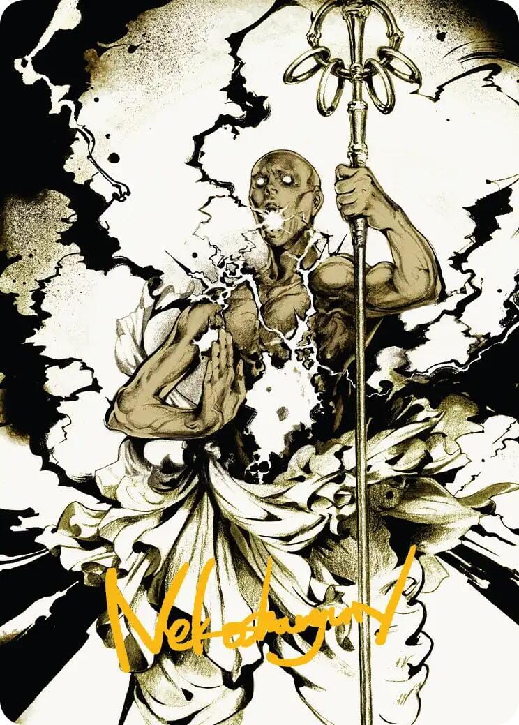 Burst Lightning Art Card (Gold-Stamped Signature) [Secrets of Strixhaven Art Series] MTG Single Magic: The Gathering  | Multizone: Comics And Games