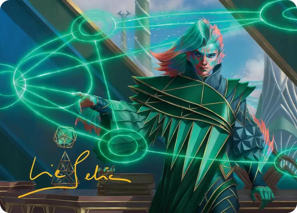 Nev, the Practical Dean Art Card (Gold-Stamped Signature) [Secrets of Strixhaven Art Series] MTG Single Magic: The Gathering  | Multizone: Comics And Games