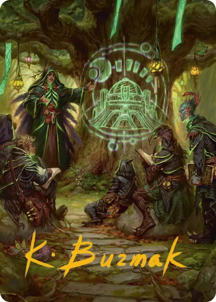 Sylvan Library Art Card (Gold-Stamped Signature) [Secrets of Strixhaven Art Series] MTG Single Magic: The Gathering  | Multizone: Comics And Games