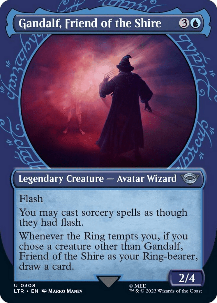 Gandalf, Friend of the Shire (Showcase Ring Frame) [The Lord of the Rings: Tales of Middle-Earth] MTG Single Magic: The Gathering  | Multizone: Comics And Games