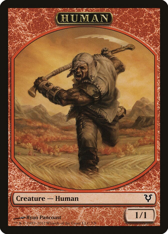 Human Token (7/8) [Avacyn Restored Tokens] MTG Single Magic: The Gathering  | Multizone: Comics And Games