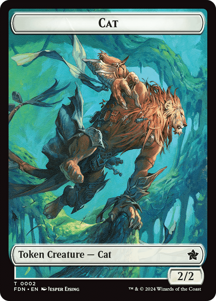 Cat (0001) // Cat (0002) Doubled-Sided Token [Foundations Tokens] MTG Single Magic: The Gathering  | Multizone: Comics And Games