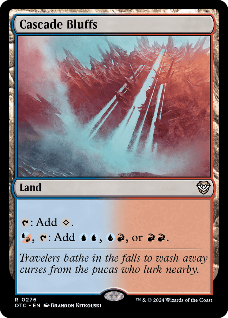 Cascade Bluffs [Outlaws of Thunder Junction Commander] MTG Single Magic: The Gathering  | Multizone: Comics And Games