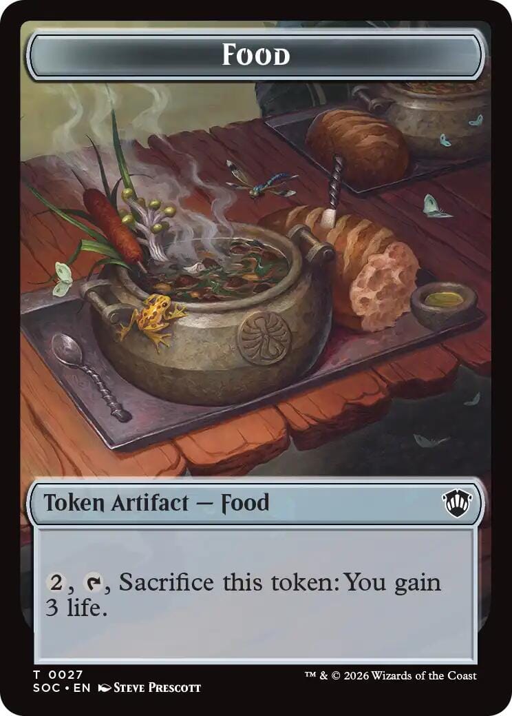 Food // Frog Lizard Double-Sided Token [Secrets of Strixhaven Commander Tokens] MTG Single Magic: The Gathering  | Multizone: Comics And Games