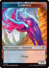 Dragon Illusion // Elemental (0002) Double-Sided Token [Secrets of Strixhaven Commander Tokens] MTG Single Magic: The Gathering  | Multizone: Comics And Games
