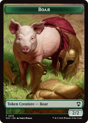 Boar // Fractal (0005) Double-Sided Token [Secrets of Strixhaven Commander Tokens] MTG Single Magic: The Gathering  | Multizone: Comics And Games