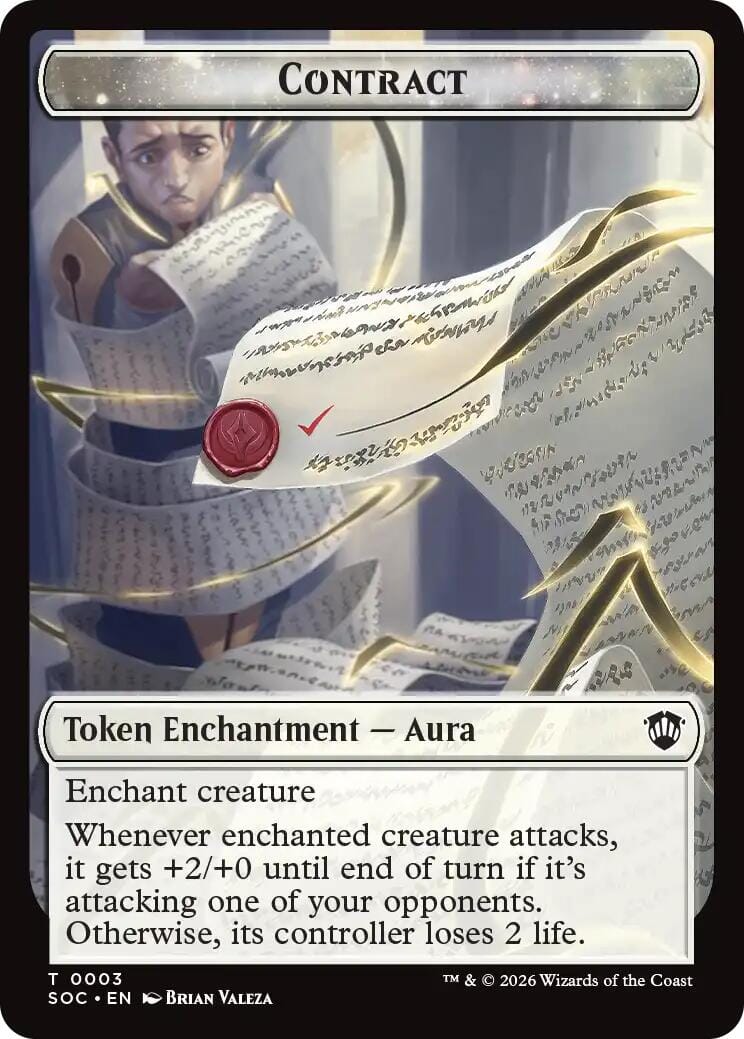 Contract // Pegasus Double-Sided Token [Secrets of Strixhaven Commander Tokens] MTG Single Magic: The Gathering  | Multizone: Comics And Games