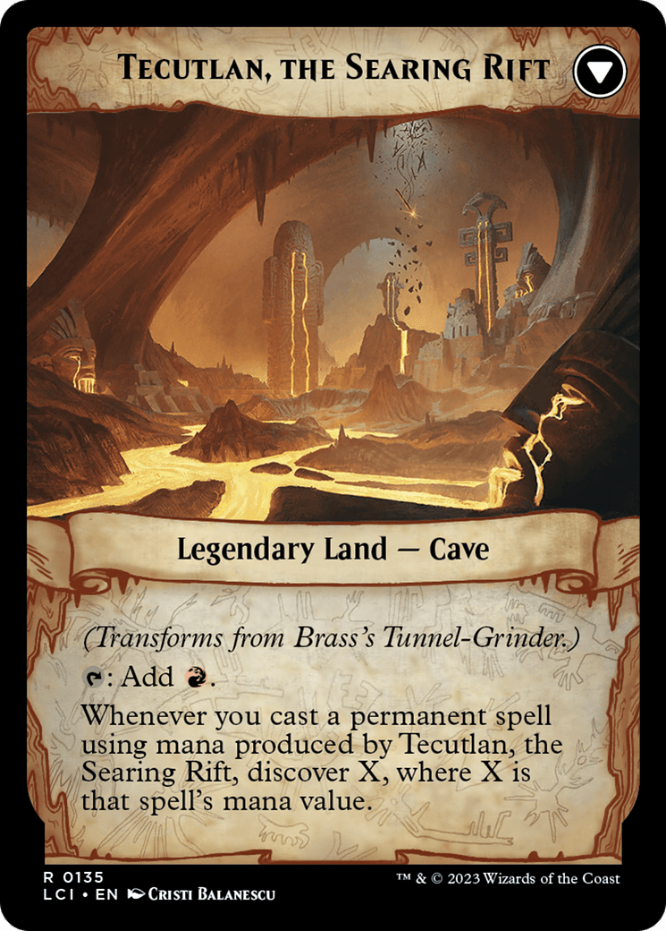 Brass's Tunnel-Grinder // Tecutlan, the Searing Rift [The Lost Caverns of Ixalan Prerelease Cards] MTG Single Magic: The Gathering  | Multizone: Comics And Games