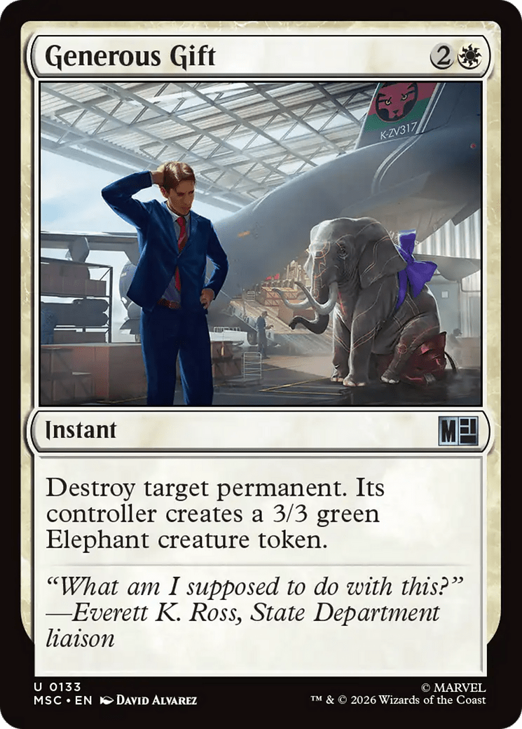 Generous Gift (Surge Foil) [Marvel Super Heroes Commander] MTG Single Magic: The Gathering  | Multizone: Comics And Games