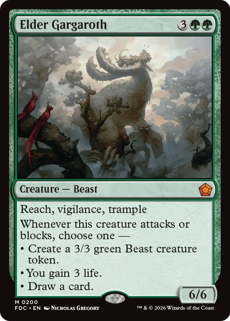 Elder Gargaroth [Foundations Commander] MTG Single Magic: The Gathering  | Multizone: Comics And Games