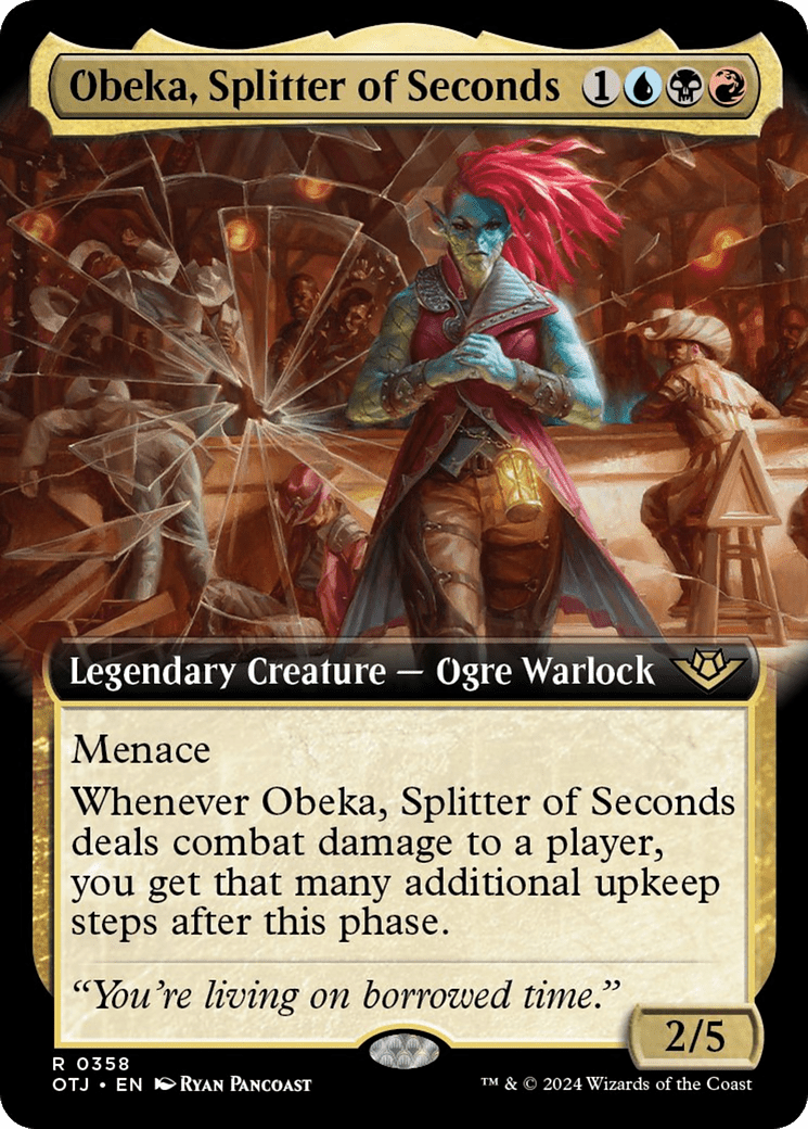 Obeka, Splitter of Seconds (Extended Art) [Outlaws of Thunder Junction] MTG Single Magic: The Gathering  | Multizone: Comics And Games