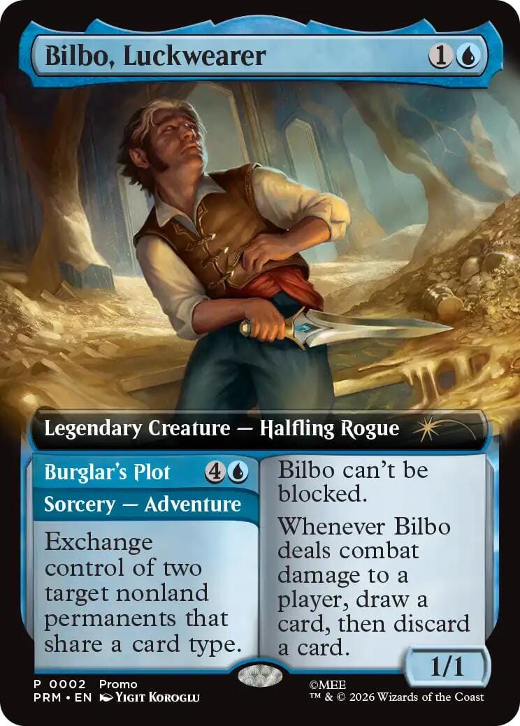 Bilbo, Luckwearer (Extended Art) [Media Promos] MTG Single Magic: The Gathering  | Multizone: Comics And Games