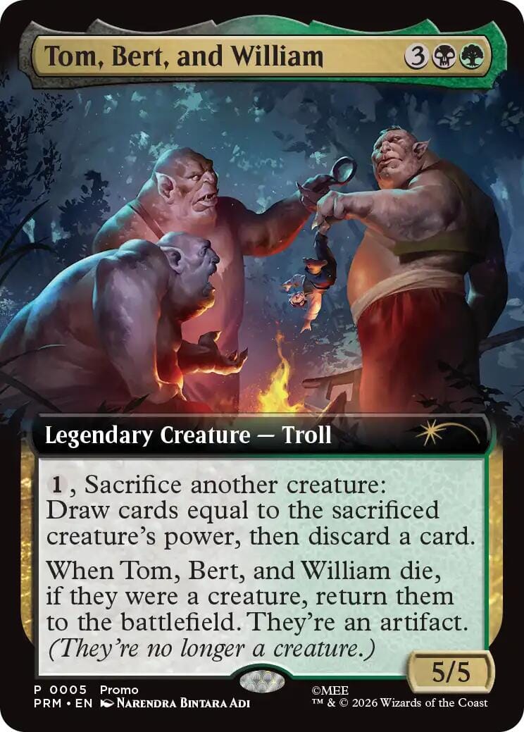 Tom, Bert, and William (Extended Art) [Media Promos] MTG Single Magic: The Gathering  | Multizone: Comics And Games