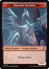 Dragon Illusion // Elemental (0019) Double-Sided Token [Secrets of Strixhaven Commander Tokens] MTG Single Magic: The Gathering  | Multizone: Comics And Games