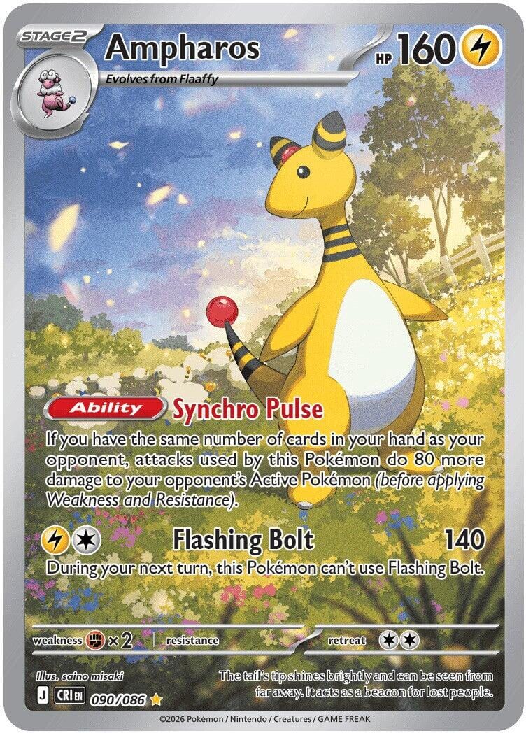 Ampharos (090/086) [Mega Evolution: Chaos Rising] Pokemon Single Pokémon  | Multizone: Comics And Games
