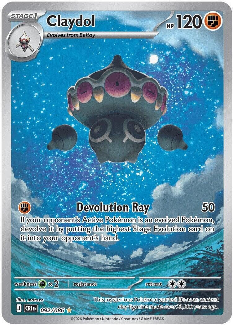 Claydol (092/086) [Mega Evolution: Chaos Rising] Pokemon Single Pokémon  | Multizone: Comics And Games