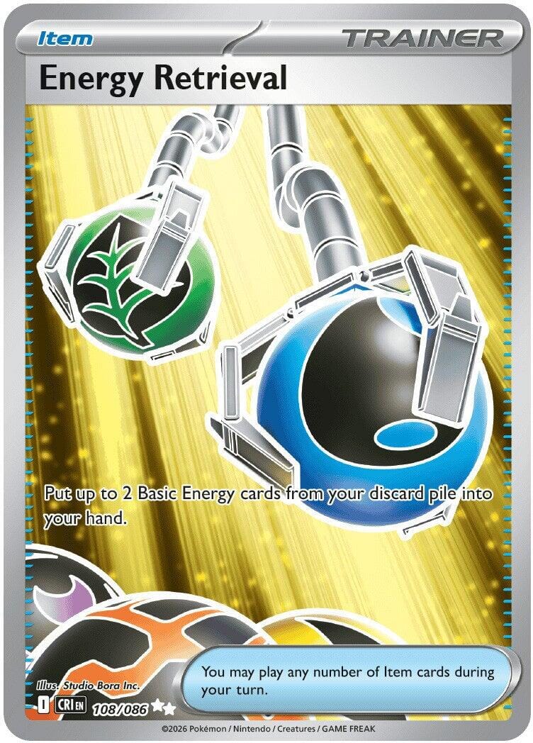 Energy Retrieval (108/086) [Mega Evolution: Chaos Rising] Pokemon Single Pokémon  | Multizone: Comics And Games