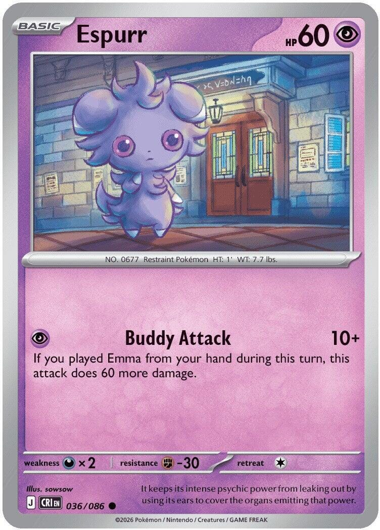 Espurr (036/086) [Mega Evolution: Chaos Rising] Pokemon Single Pokémon  | Multizone: Comics And Games