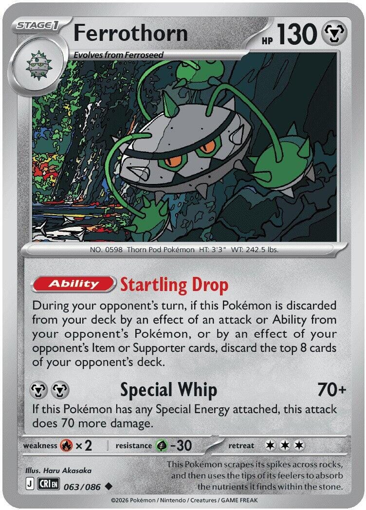 Ferrothorn (063/086) [Mega Evolution: Chaos Rising] Pokemon Single Pokémon  | Multizone: Comics And Games