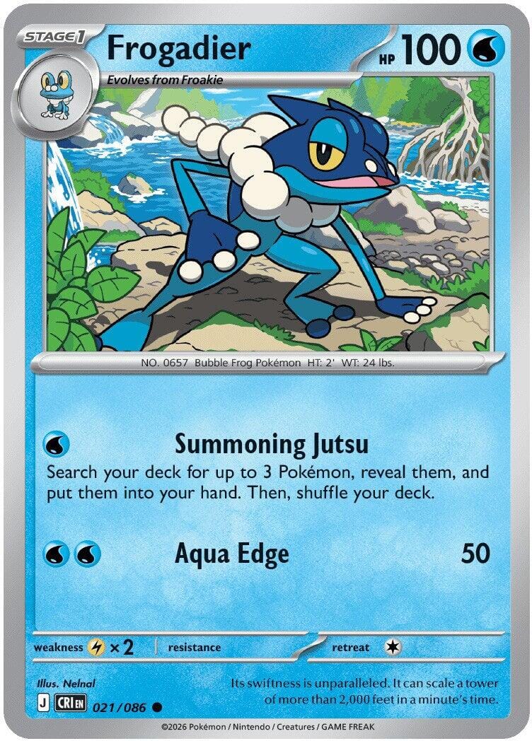 Frogadier (021/086) [Mega Evolution: Chaos Rising] Pokemon Single Pokémon  | Multizone: Comics And Games