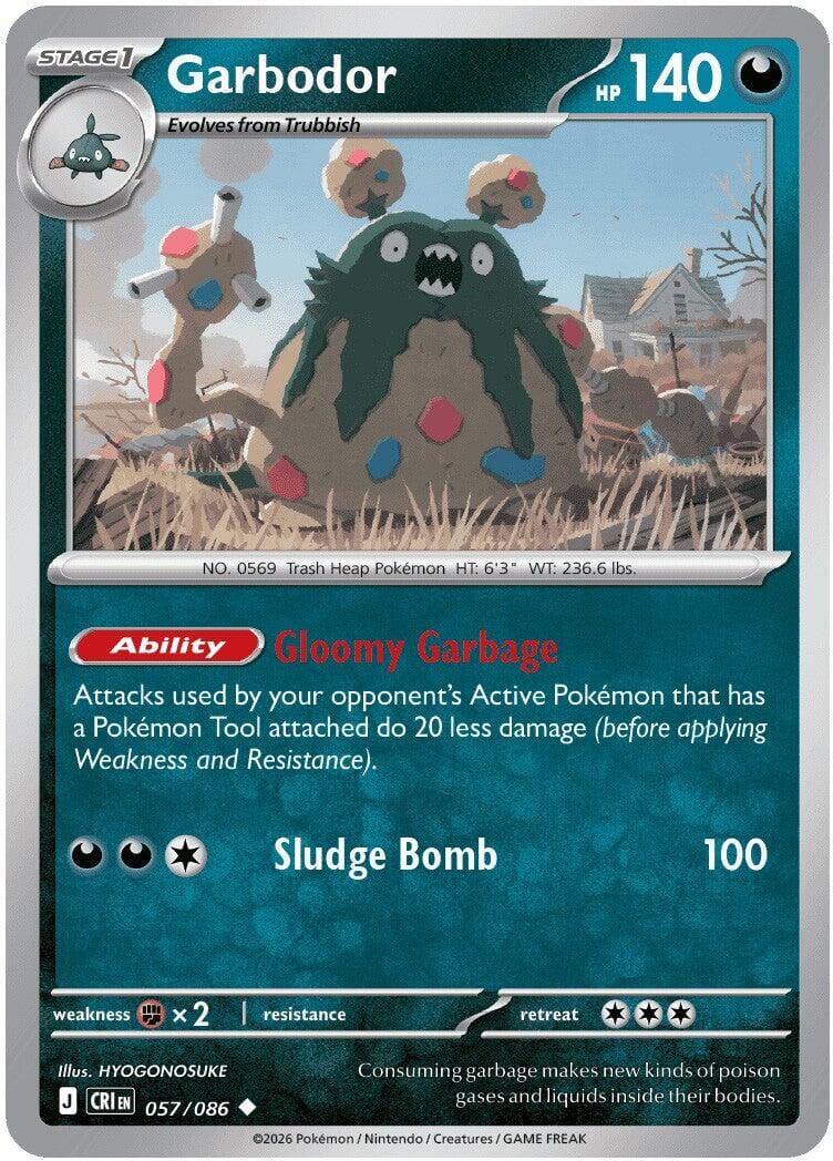 Garbodor (057/086) [Mega Evolution: Chaos Rising] Pokemon Single Pokémon  | Multizone: Comics And Games