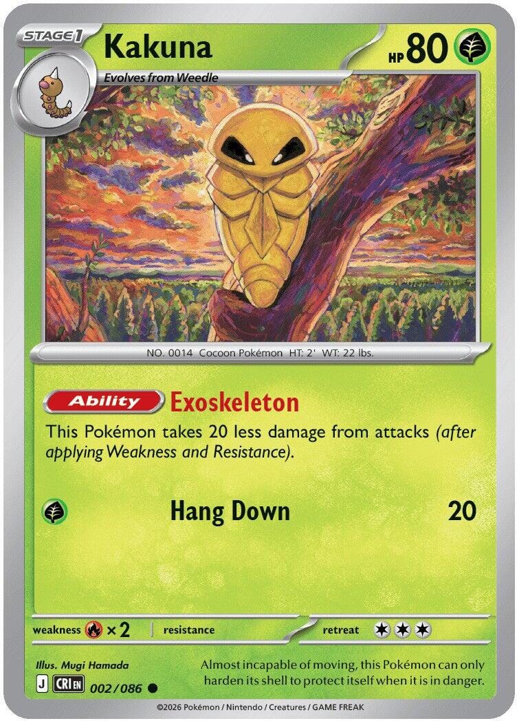 Kakuna (002/086) [Mega Evolution: Chaos Rising] Pokemon Single Pokémon  | Multizone: Comics And Games