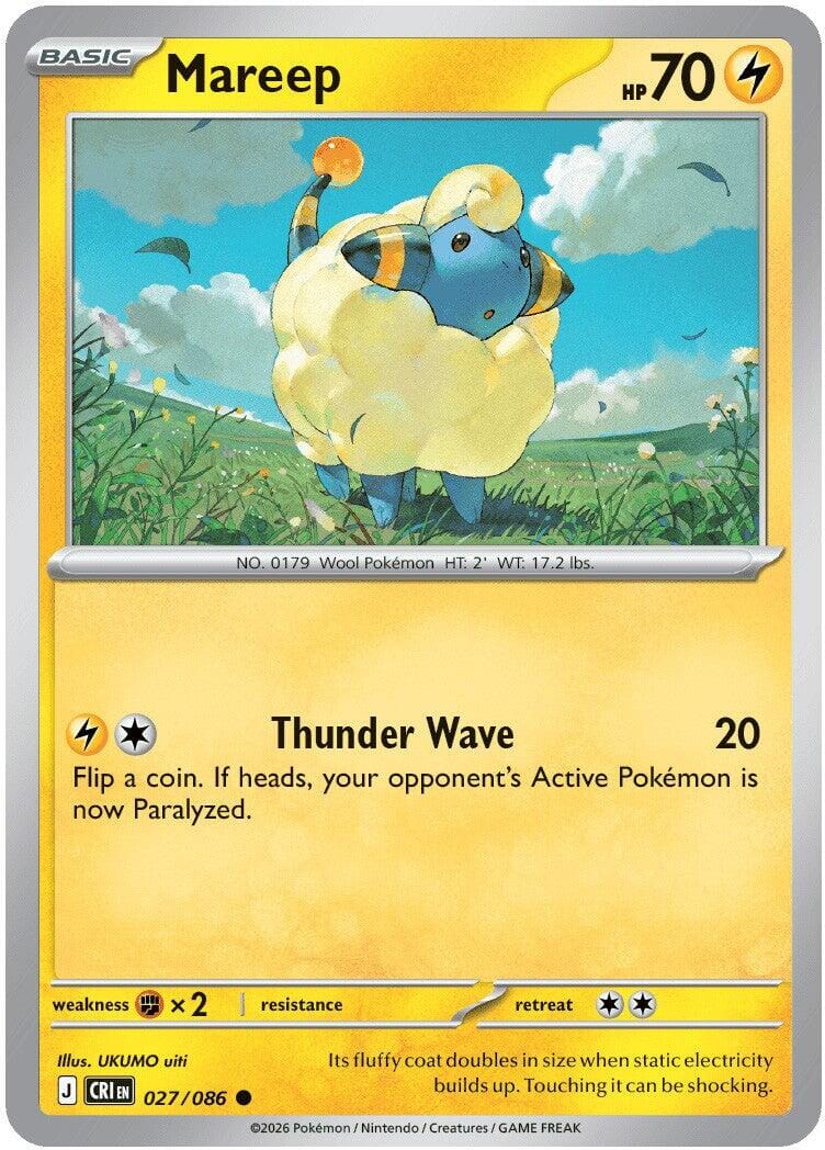 Mareep (027/086) [Mega Evolution: Chaos Rising] Pokemon Single Pokémon  | Multizone: Comics And Games