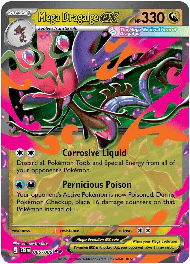 Mega Dragalge ex (065/086) [Mega Evolution: Chaos Rising] Pokemon Single Pokémon  | Multizone: Comics And Games