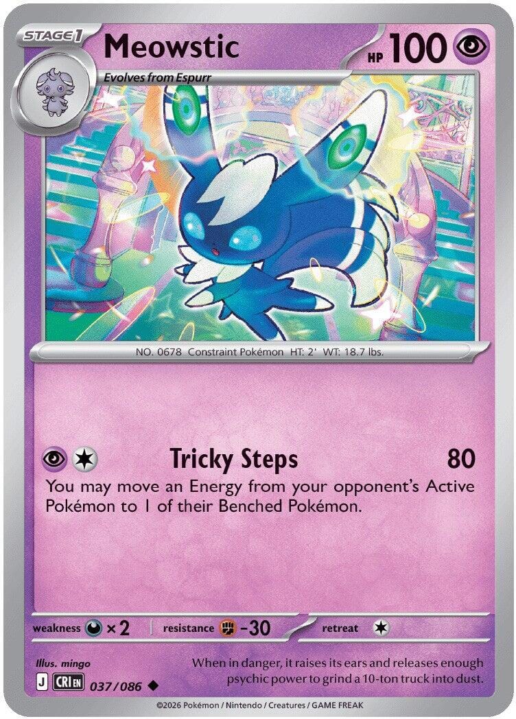 Meowstic (037/086) [Mega Evolution: Chaos Rising] Pokemon Single Pokémon  | Multizone: Comics And Games