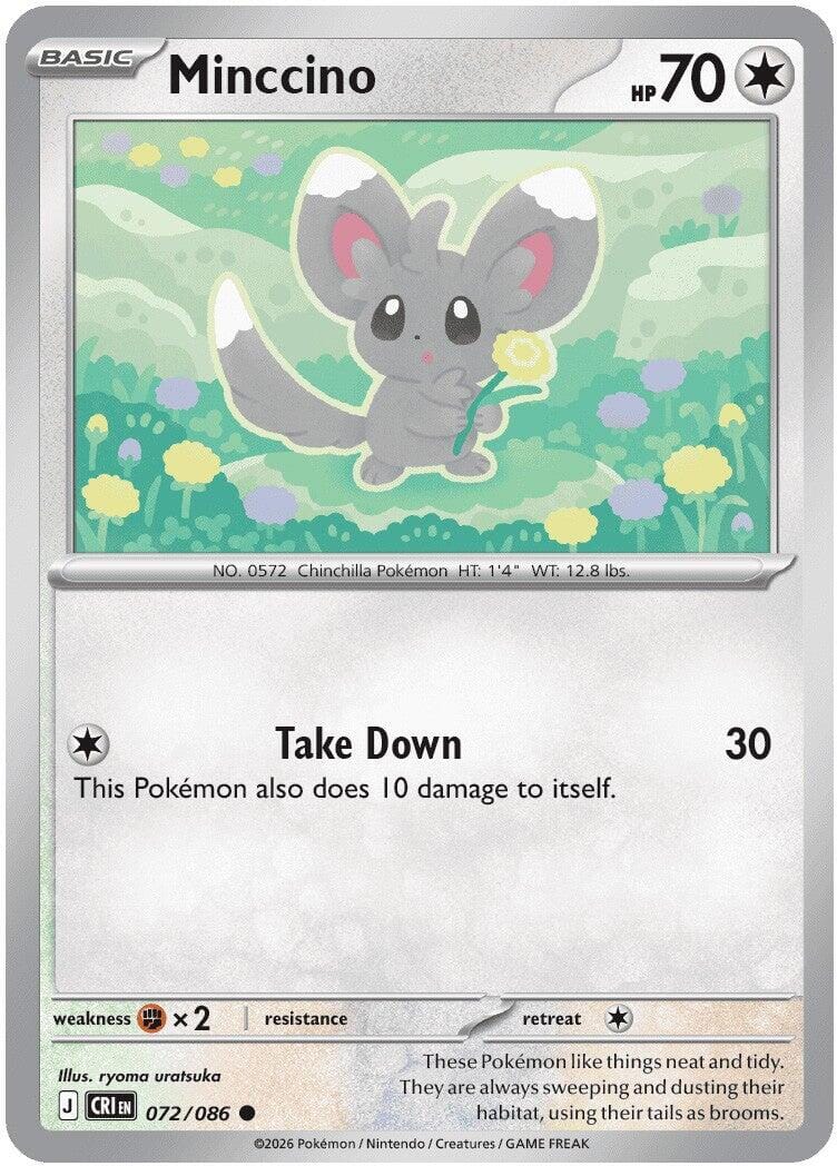 Minccino (072/086) [Mega Evolution: Chaos Rising] Pokemon Single Pokémon  | Multizone: Comics And Games