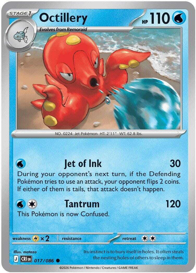Octillery (017/086) [Mega Evolution: Chaos Rising] Pokemon Single Pokémon  | Multizone: Comics And Games